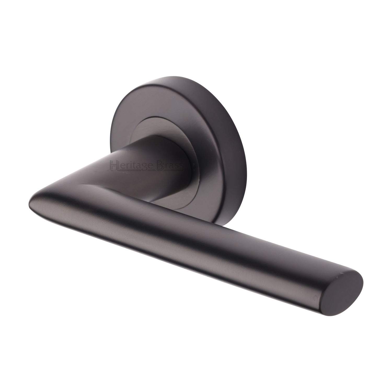 Admiralty Door Handle on Round Rose - V2355-MB