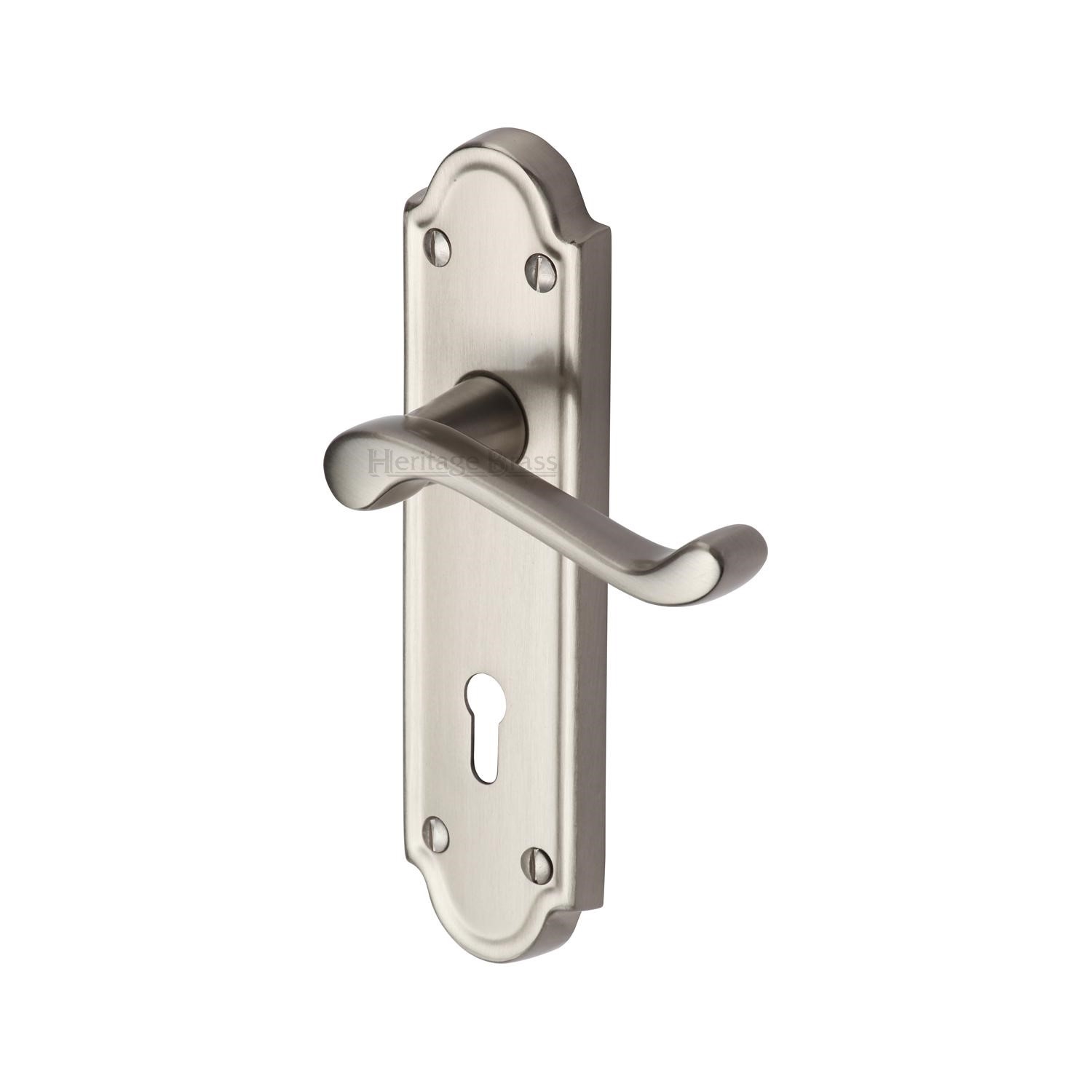 Meridian Door Handle on Plate - V300-SN