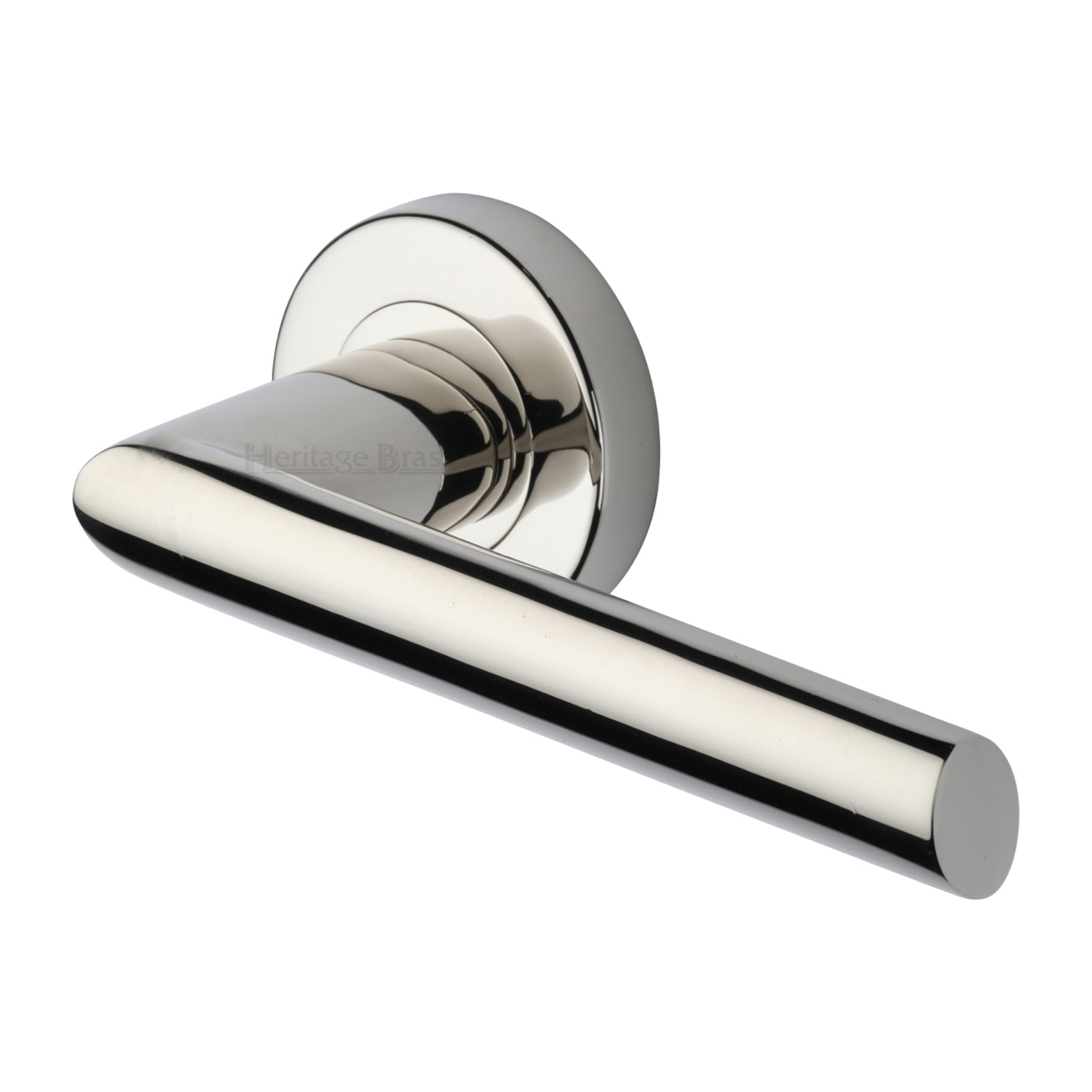 Mercury Door Handle on Round Rose - V3262-PNF
