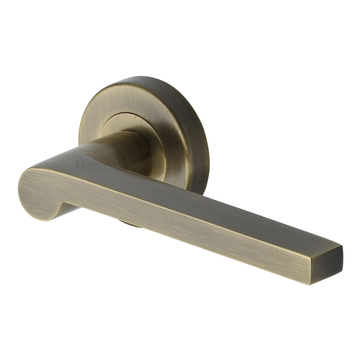 Metro Mid Century Door Handle on Round Rose - V6225-AT