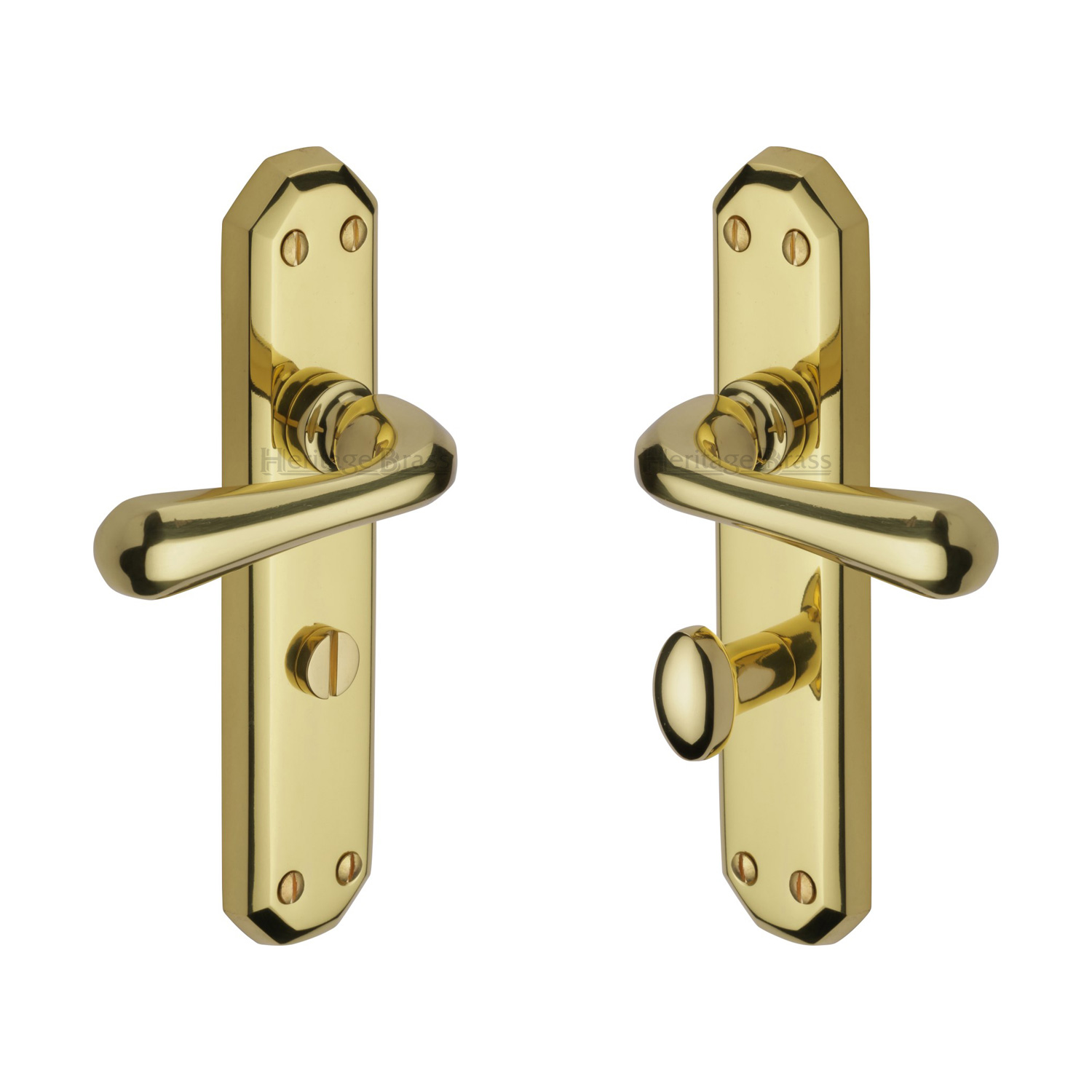 Charlbury Door Handle on Plate - V7070-PB