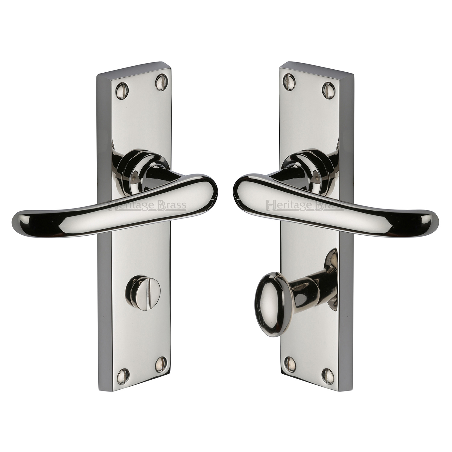 Windsor Door Handle on Plate - V730-PNF
