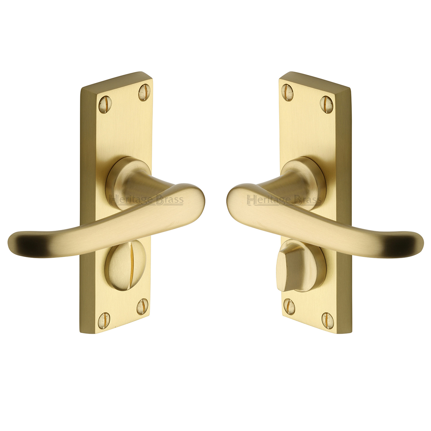 Windsor Short Door Handle on Plate - V735-SB