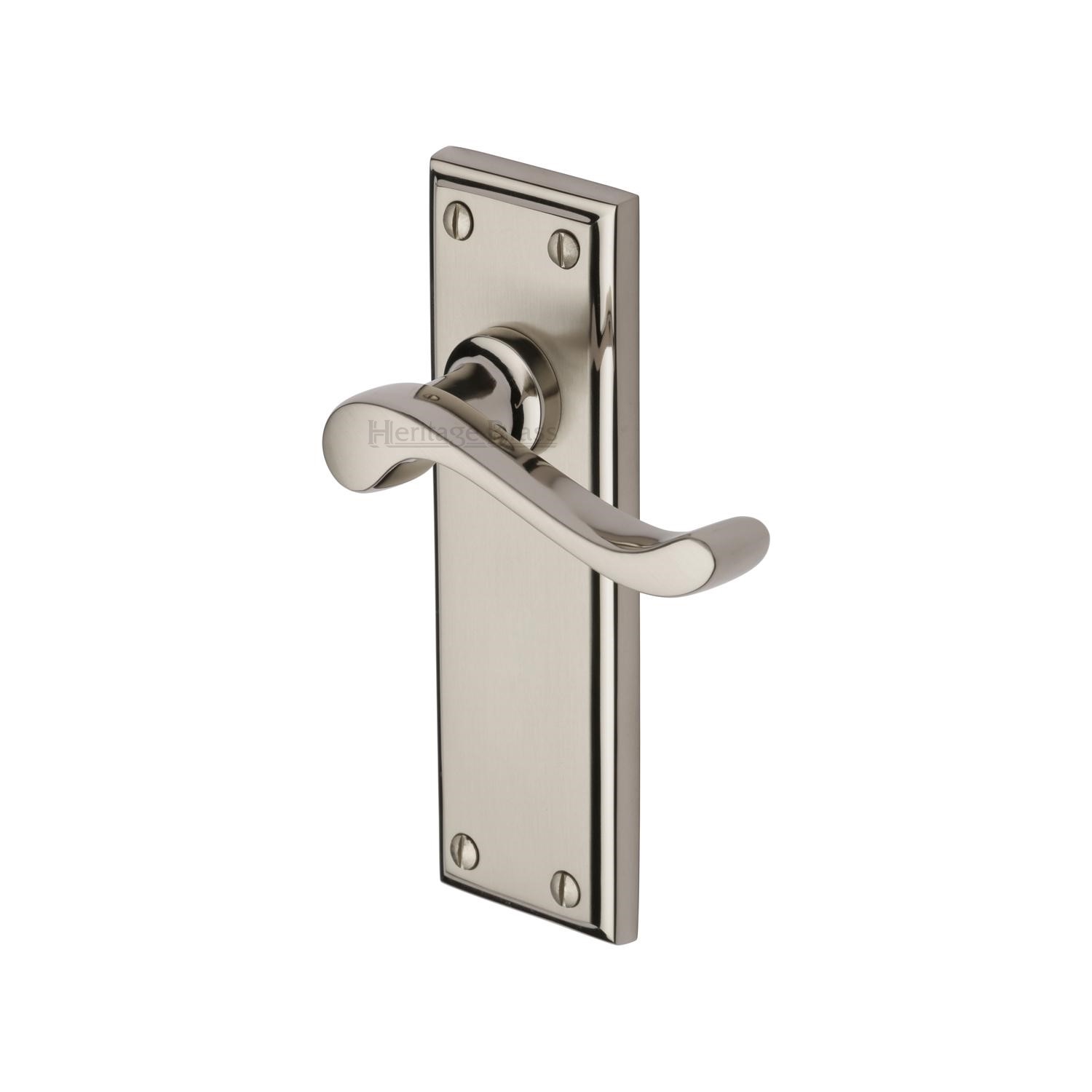 Edwardian Door Handle on Plate - W3213-MC