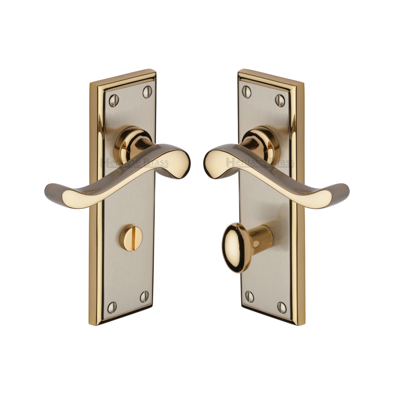 Edwardian Door Handle on Plate - W3220-JP