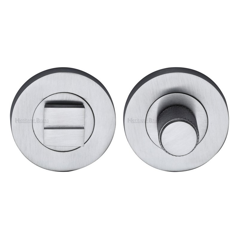 Round Knurled Bathroom Turn & Release - RS2030K-SC