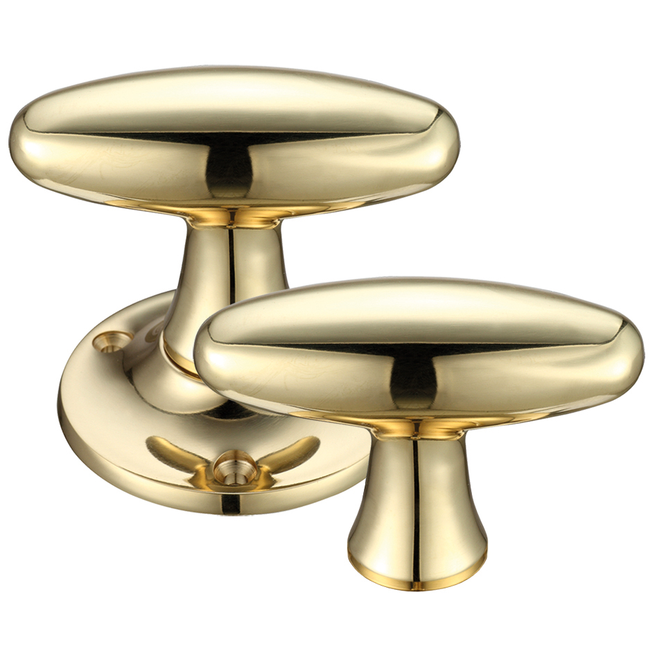 Extended Oval Rim Mortice Knob Furniture 60mm Rose dia.