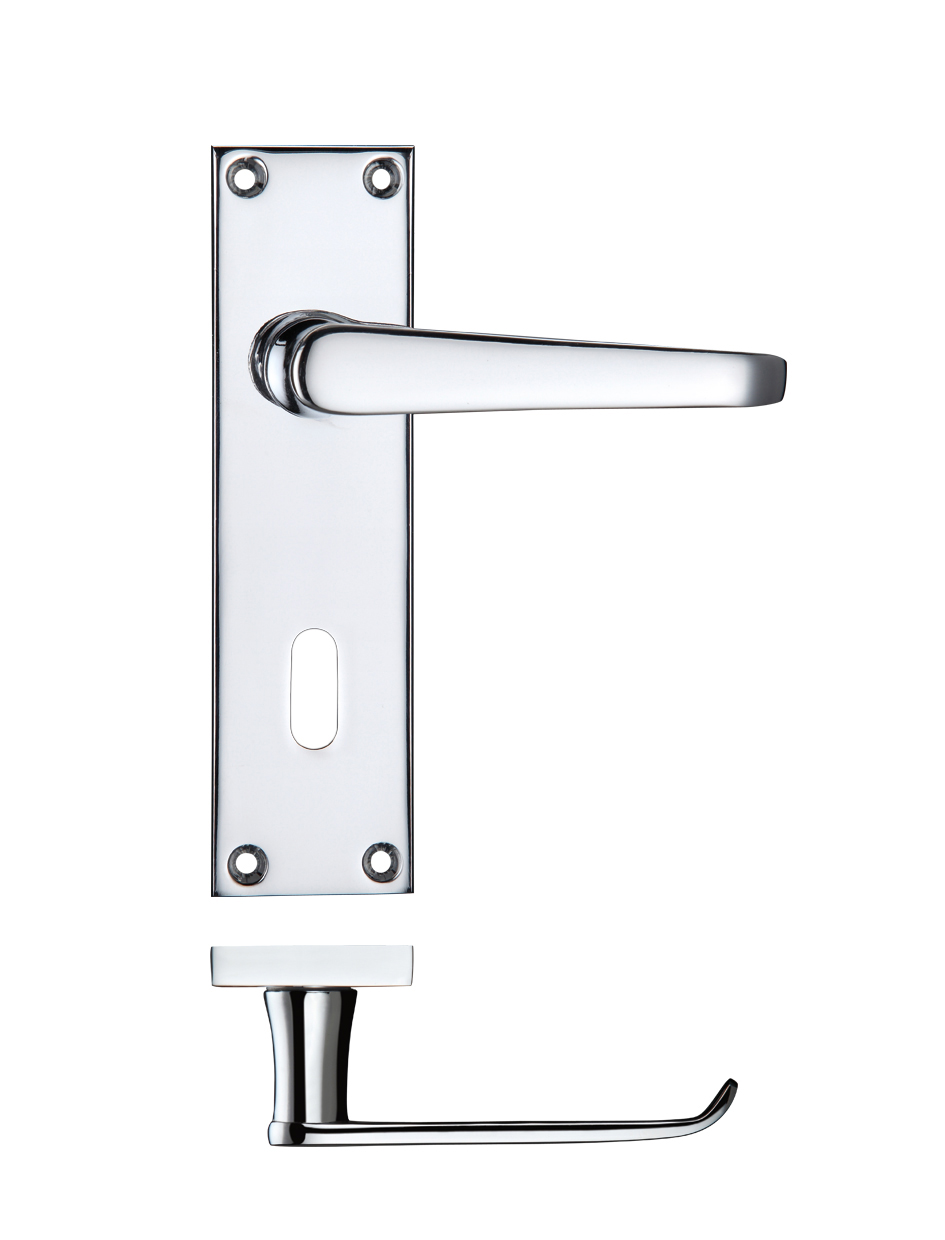 Project Victorian flat lever on lock backplate 150 x 40mm