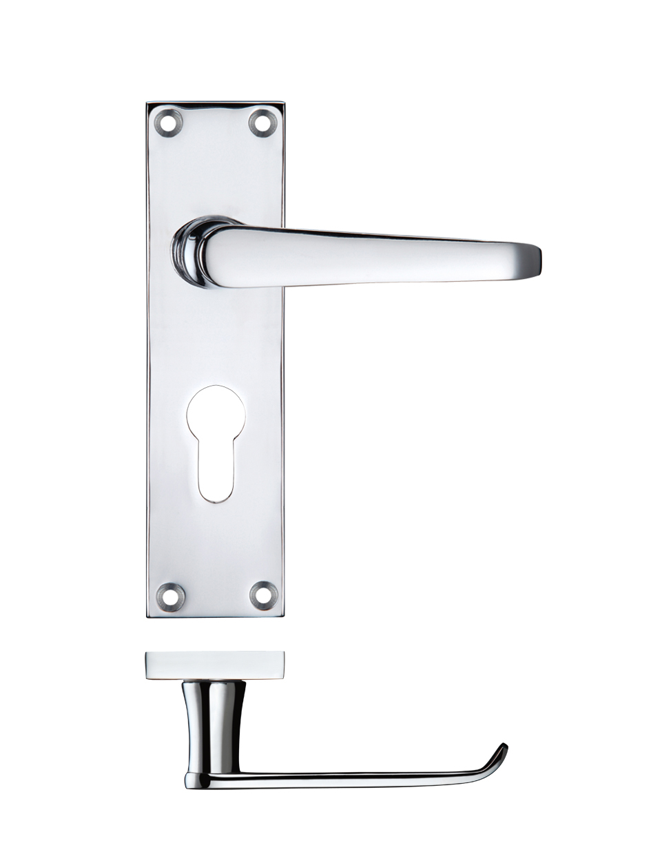 Project Victorian flat lever on euro backplate - 150 x 40mm