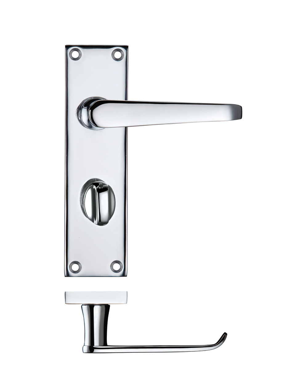 Project Victorian flat lever on bathroom backplate - 150 x 40mm