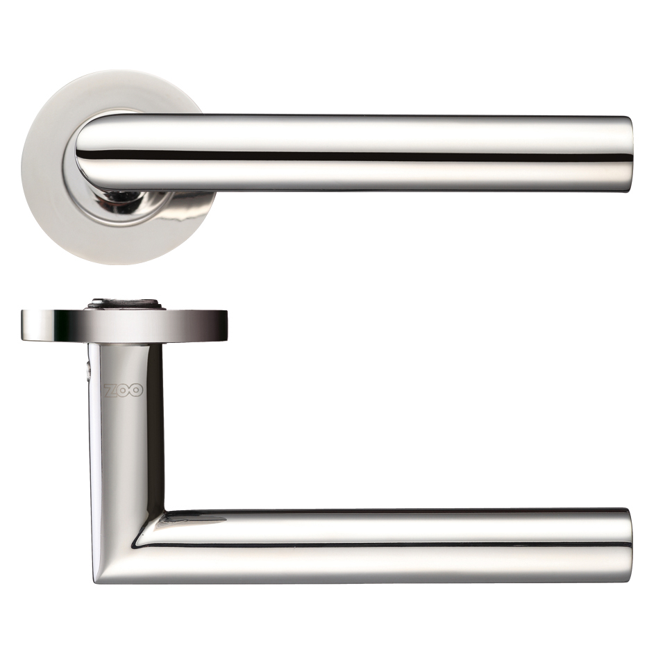 19mm Mitred Lever on Round Rose - Grade 304