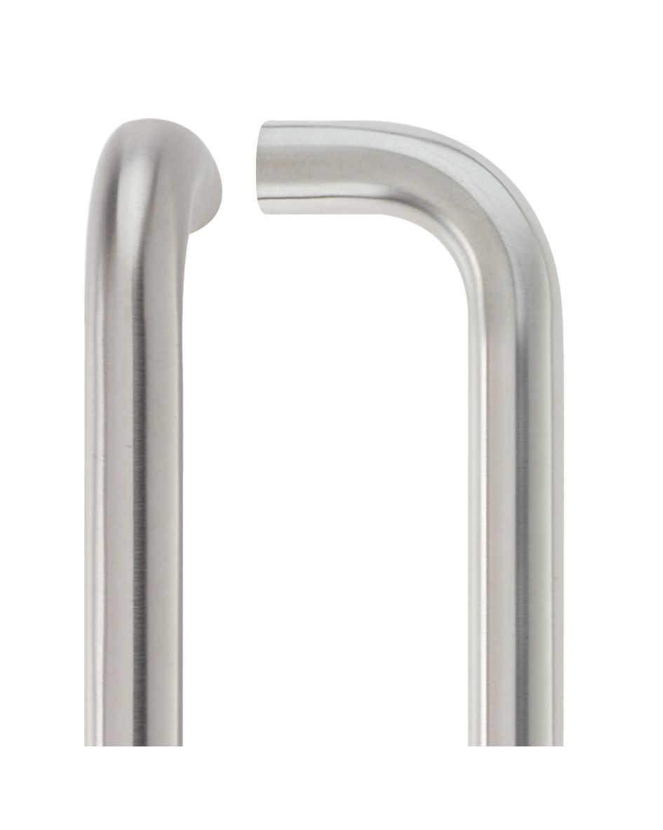 22mm D Pull Handle - 300mm Centers - Grade 201 - Bolt Through Fixings