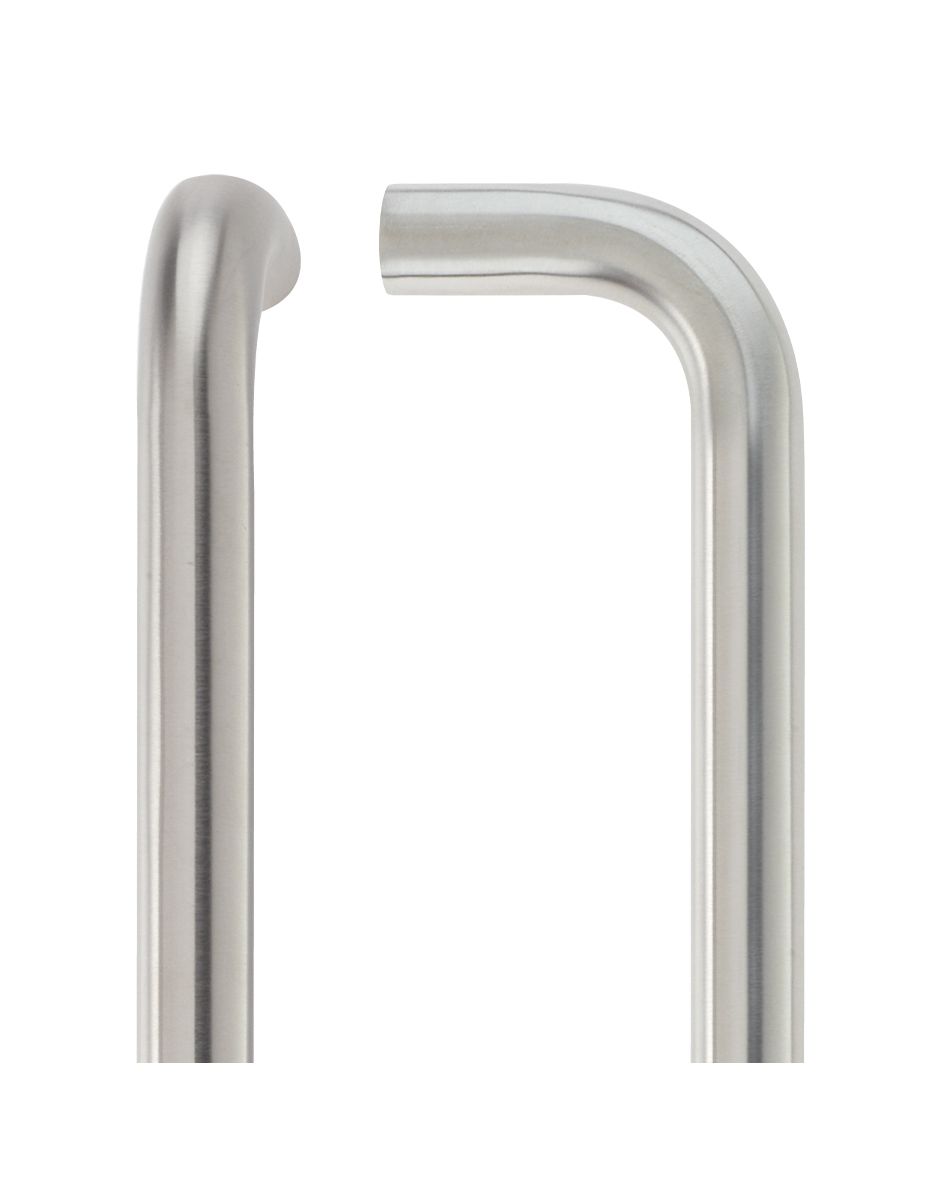 19mm D Pull Handle - 600mm Centers - Grade 201 - Bolt Through Fixings