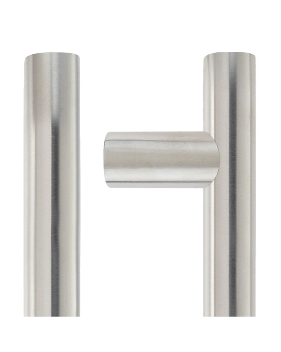 30mm Guardsman Pull Handle - 1800mm - Grade 201 - Bolt Through Fixings - 1600mm c/c