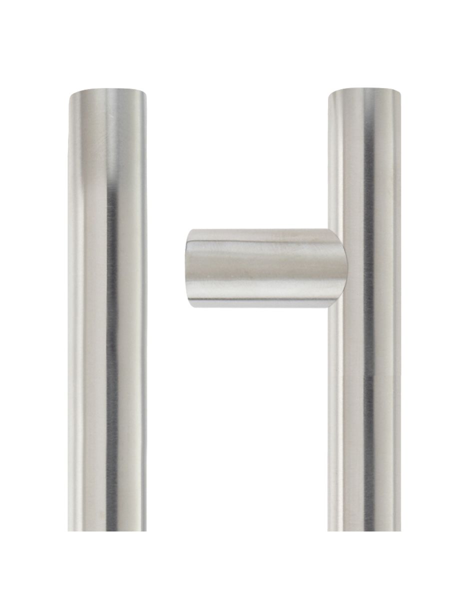 22mm Guardsman Pull Handle - 600mm Centers - Grade 304 - Bolt Through Fixings