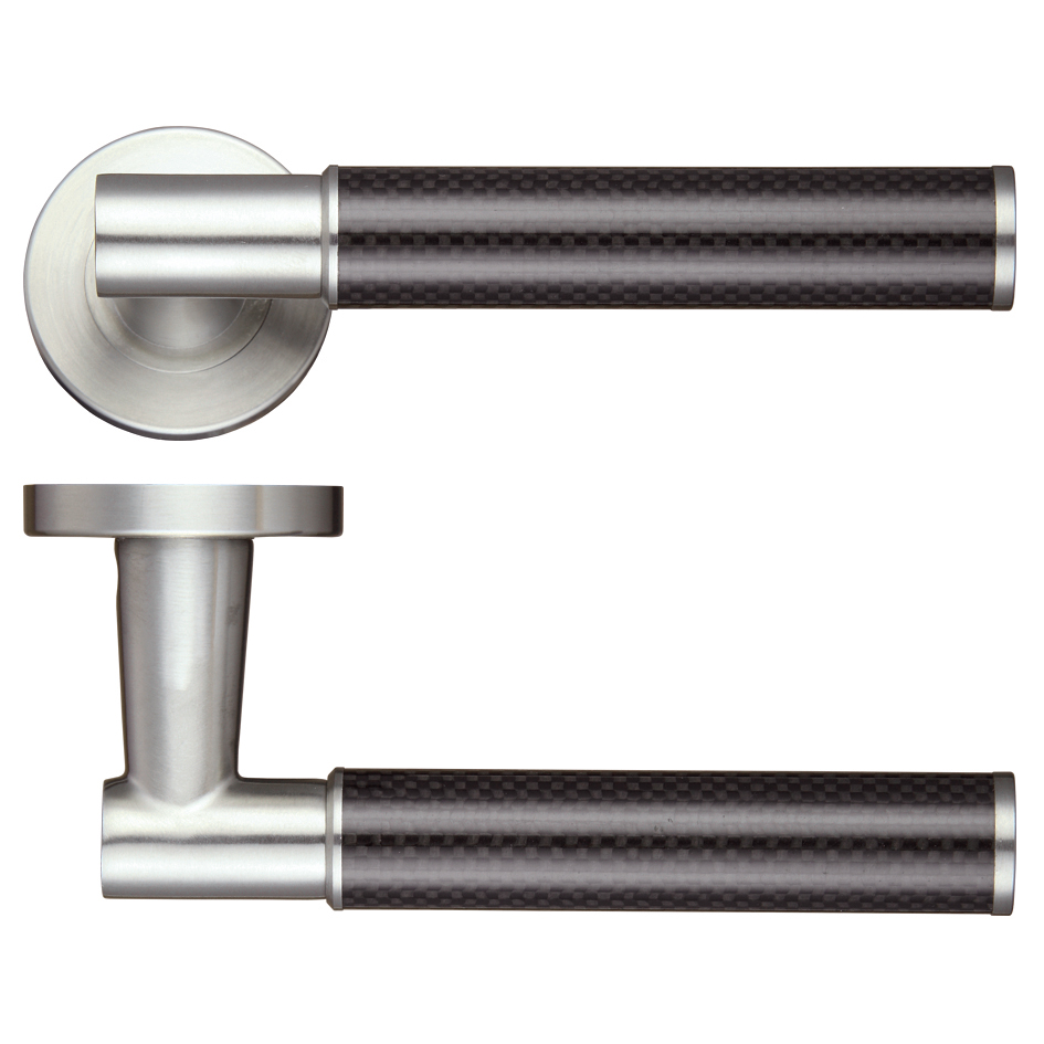 Eros Lever - Screw On Rose - 140mm x 65mm - Carbon Fibre